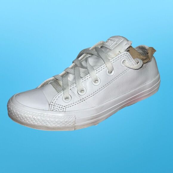 Converse All Star Oxford White Leather Chuck Taylor Low Rise Sneaker W 5.5 - Picture 8 of 8